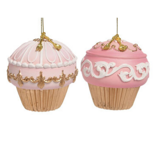 Pink Cupcake Ornaments /2