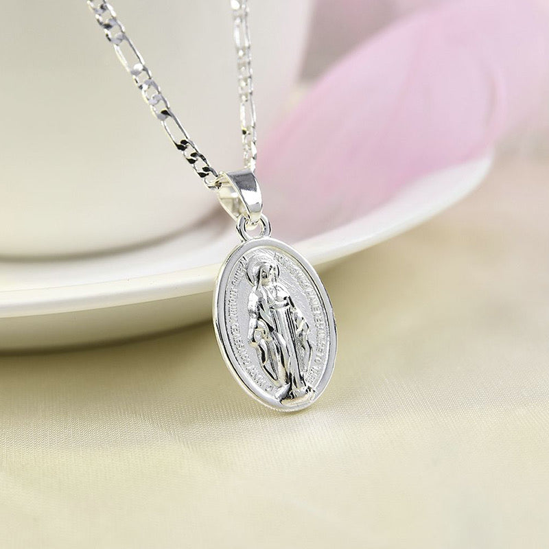 Crucifix & Virgin Mary Necklace