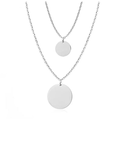 Double Layered Disc Necklace