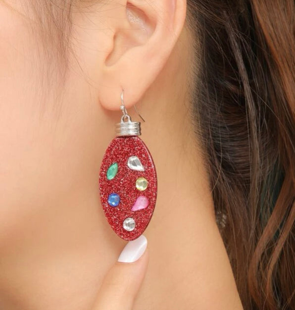 Red Ornament Earrings