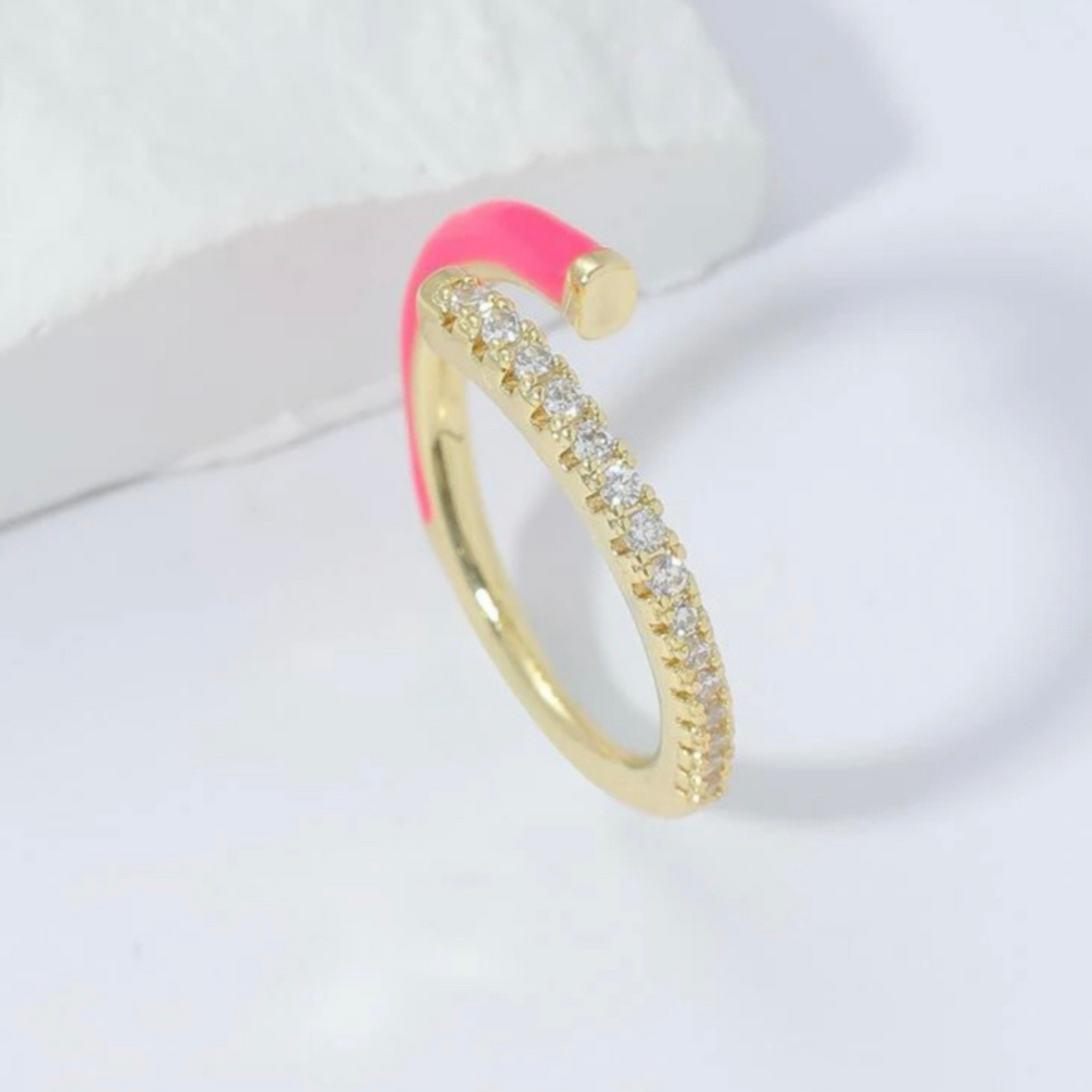 Hot Pink Crystal Ring