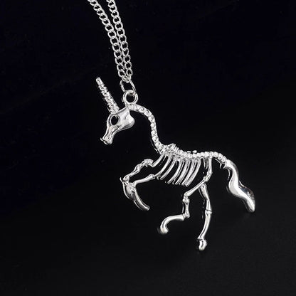 Skeleton Unicorn Pendant
