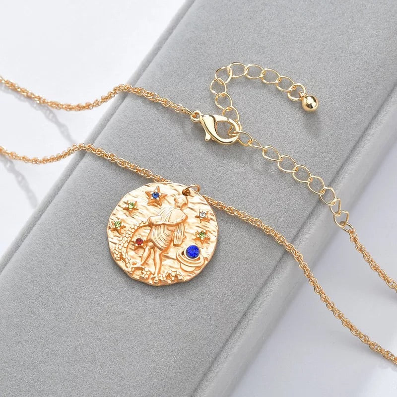 Buy Gold Star Sign Zodiac Necklaces Gemini Pendant Horoscope Jewellery 18K  Gold Vermeil Birthstone Online in India - Etsy
