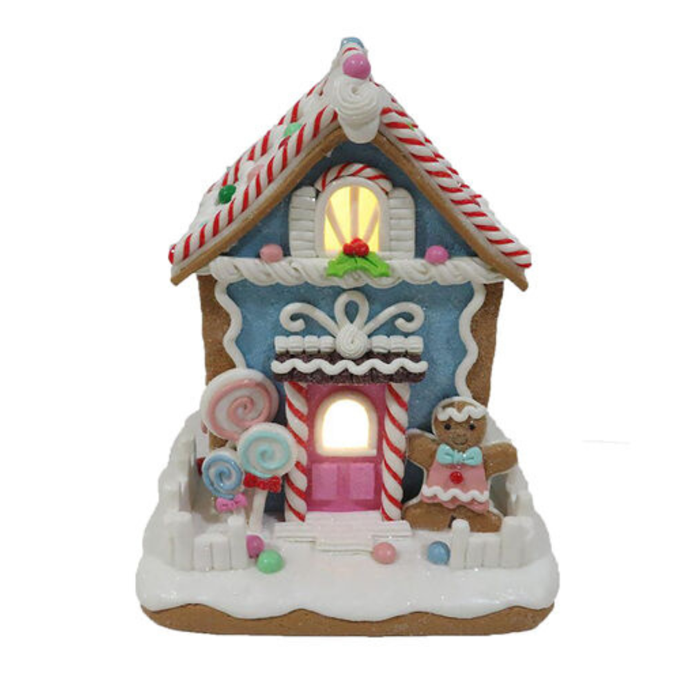 Blue Candy Gingerbread House