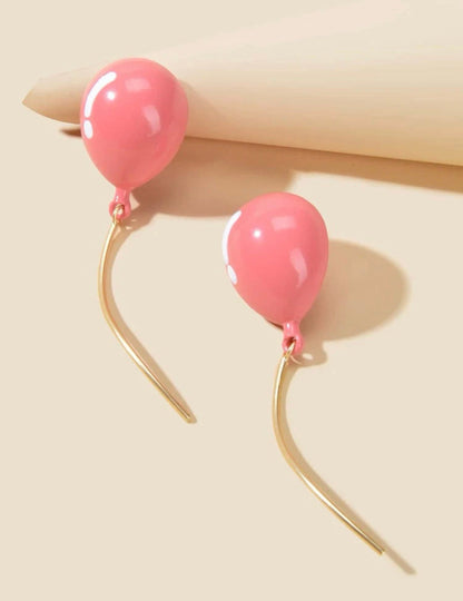 Pink Balloon Earrings