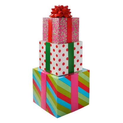 Stacked Bright Gift Boxes