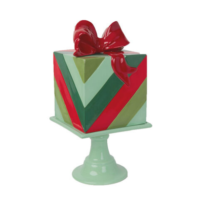 Stripe Gift Box Cake Stand
