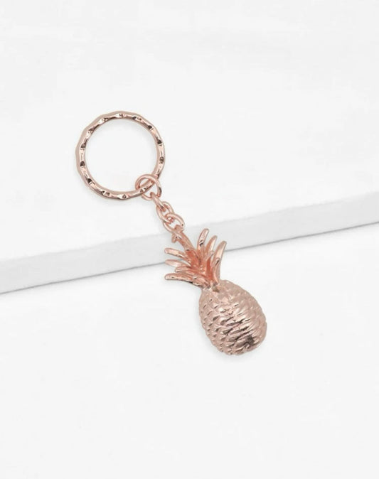 Pink Pineapple Keychain